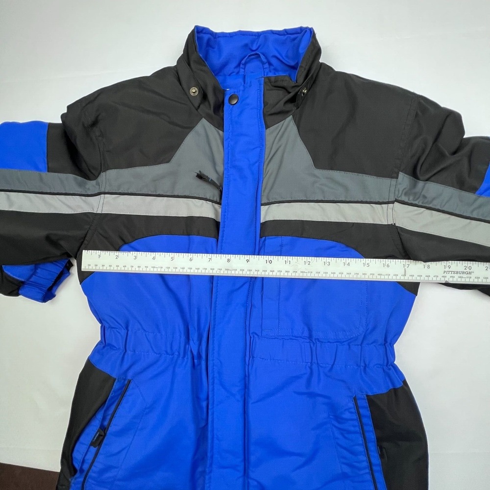 Arizona Boys 10\12 Winter Puffer Coat Jacket Ski Blue Gray Black -No Hood & FLAW - Picture 9 of 11